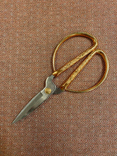 Load image into Gallery viewer, Designer Water &amp; Stain Resistant Caramel Brown Grey Tweed MCM Mid Century Modern Upholstery Fabric WHS 3949