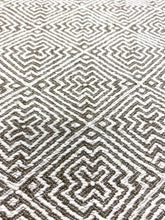 Load image into Gallery viewer, 1.25 Yard Designer Woven Beige Taupe Geometric Water &amp; Stain Resistant Upholstery Fabric WHS 3328