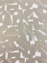 Load image into Gallery viewer, Reversible Indoor Outdoor Abstract Beige Taupe Water &amp; Stain Resistant Upholstery Drapery Fabric WHS 3669