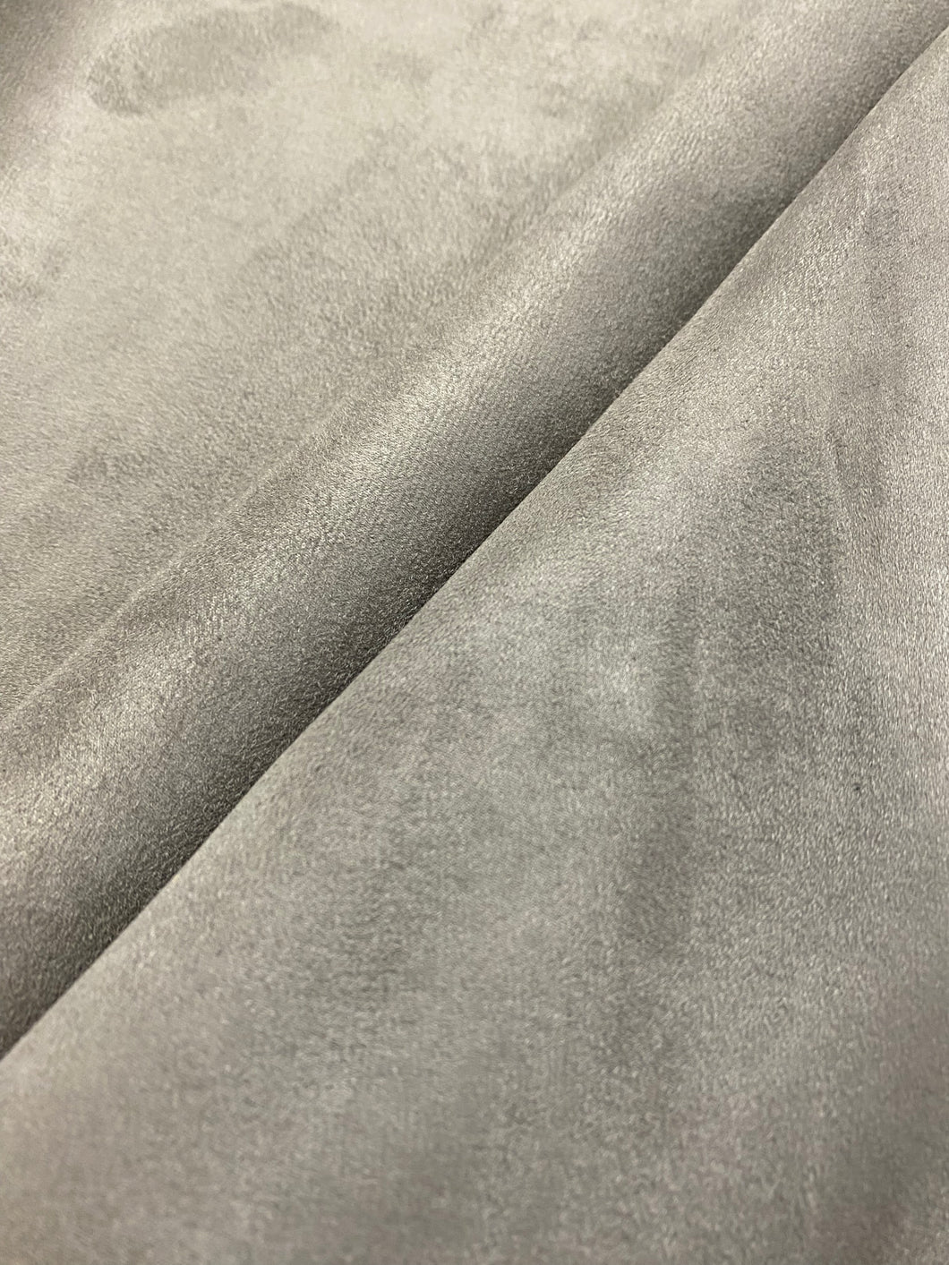2.5 Yard Designer Water & Stain Resistant Grey Faux Leather Suede Upholstery Fabric WHS 4190