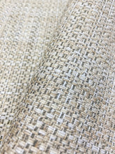 Load image into Gallery viewer, Designer Beige Taupe MCM Mid Century Modern Woven Tweed Water &amp; Stain Resistant Upholstery Fabric WHS 4186