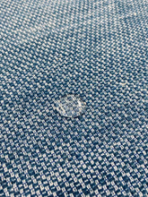 Load image into Gallery viewer, Designer Water &amp; Stain Resistant Navy Blue White MCM Mid Century Modern Tweed Chenille Upholstery Fabric WHS 3187