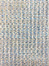 Load image into Gallery viewer, Heavy Duty Indoor Outdoor Beige Teal Herringbone MCM Mid Century Modern Tweed Water &amp; Stain Resistant Upholstery Fabric WHS 4103