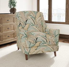 Load image into Gallery viewer, Stain Resistant Seafoam Beige Taupe Black Floral Upholstery Drapery Fabric CF