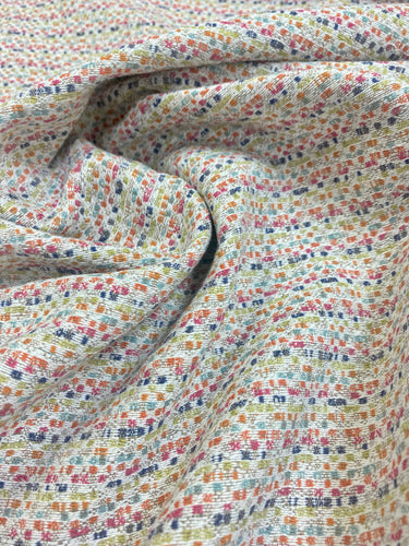 Designer Pink Orange Cream Navy Blue Chartreuse MCM Mid Century Modern Water & Stain Resistant Upholstery Fabric WHS 3473