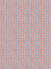 Load image into Gallery viewer, Cotton Cream Navy Blue Red Geometric Batik Upholstery Drapery Fabric FB