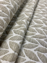 Load image into Gallery viewer, 1.75 Yds Carnegie Petal Designer Water &amp; Stain Resistant Beige Cream Botanical MCM Mid Century Modern Upholstery Fabric WHS 3421