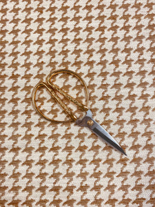 Designer Water & Stain Resistant Camel Beige Houndstooth Upholstery Fabric WHS 3089