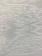 Load image into Gallery viewer, 1.25 Yard Pollack Vancouver Snowtracks Silver Grey Herringbone Upholstery Drapery Fabric WHS 3951