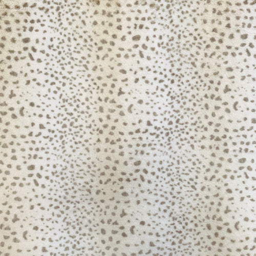 Animal Pattern Cheetah Spotted Beige Cream Grey Faux Fur Upholstery Fabric MGF