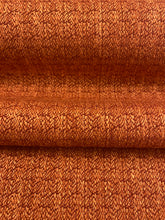 Load image into Gallery viewer, 1.75 Yard Designer Burnt Orange Tweed Water &amp; Stain Resistant MCM Mid Century Modern Upholstery Fabric WHS 3970