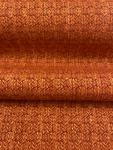 1.75 Yard Designer Burnt Orange Tweed Water & Stain Resistant MCM Mid Century Modern Upholstery Fabric WHS 3970