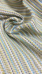 Romo Esker Wasabi Indoor Outdoor Chartreuse Green Grey Turquoise Blue White Woven Upholstery Fabric STA 3324