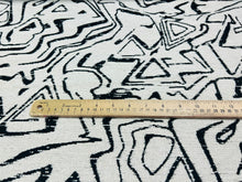 Load image into Gallery viewer, Kravet Design 34955-8 Water &amp; Stain Resistant Ivory Black Abstract Chenille Upholstery Fabric