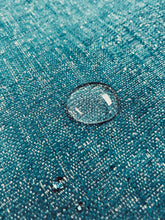 Load image into Gallery viewer, Designer Tweed Chenille Gray Teal MCM Mid Century Modern Water &amp; Stain Resistant Upholstery Fabric STA 3072