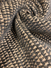 Load image into Gallery viewer, 1.25 Yard Sanderson Merrington Charcoal Brown Beige Geometric MCM Mid Century Modern Chenille Water &amp; Stain Resistant Upholstery Fabric WHS 3660