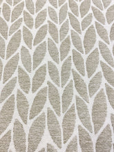 Load image into Gallery viewer, Designer Water &amp; Stain Resistant Beige Cream Botanical MCM Mid Century Modern Upholstery Fabric WHS 3651