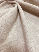 Load image into Gallery viewer, 1.8 Yard of Designer Tweed Linen Blend MCM Mid Century Modern Beige Water &amp; Stain Resistant Upholstery Fabric WHS 3232