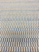 Load image into Gallery viewer, Kravet Crypton 34694-521 Aqua French Blue Cream MustardKravet Crypton 34694-521 Aqua French Blue Cream Mustard Woven MCM Mid Century Modern Water &amp; Stain Resistant Upholstery Fabric WHS 3273