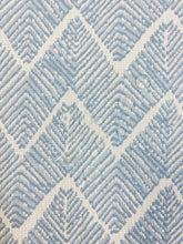 Load image into Gallery viewer, 1.5 Yard of Kravet Breezway Chambray Blue Chevron Upholstery Drapery Fabric WHS 3849