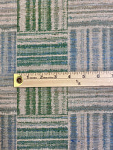 Load image into Gallery viewer, 1.25 Yard Michael Smith Asera Green Blue Beige Wool Check Linen Geometric Water Resistant Upholstery Fabric WHS 3480