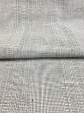 Load image into Gallery viewer, Designer Woven Linen Viscose Light Blue Stripe Upholstery Fabric WHS 3120