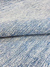 Load image into Gallery viewer, 1.5 Yard of Christopher Farr Cloth Perennials Navy Blue White Chenille Indoor Outdoor Water &amp; Stain Resistant Upholstery Fabric WHS 3035
