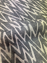Load image into Gallery viewer, Fret Fabrics Ziggety Zag Grey Cream Abstract Chevron Geometric Fabric STA 3011