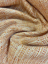 Load image into Gallery viewer, Designer Orange Cream MCM Mid Century Modern Tweed Water &amp; Stain Resistant Upholstery Fabric WHS 3733