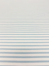 Load image into Gallery viewer, 0.9 Yards of Perennials Jake Stripe Outdoor Ice Blue Ticking Water &amp; Stain Resistant Upholstery Fabric WHS 4003