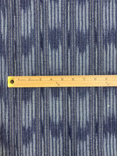Load image into Gallery viewer, William Yeoward Lipari Ocean Navy Blue Linen Ikat Stripe Upholstery Fabric STA 3743