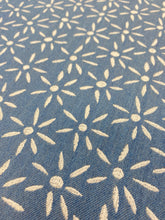 Load image into Gallery viewer, Pindler &amp; Pindler Newport Blueberry Outdoor Geometric French Blue White Abstract Water Resistant Upholstery Fabric WHS 3409