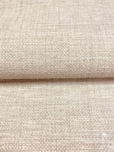 Load image into Gallery viewer, Cream Grey Tweed MCM Mid Century Modern Vegan Faux Leather Upholstery Vinyl WHS 3074