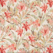 Load image into Gallery viewer, Stain Resistant Beige Green Seafoam Pink Red Floral Upholstery Drapery Fabric CF