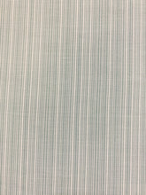Load image into Gallery viewer, Designer Aqua Blue White Indoor Outdoor Water &amp; Stain Resistant Stripe Upholstery Drapery Fabric WHS 3847