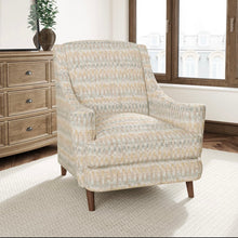 Load image into Gallery viewer, Heavy Duty Taupe Cream Yellow Aqua Blue Abstract Geometric Upholstery Fabric CF