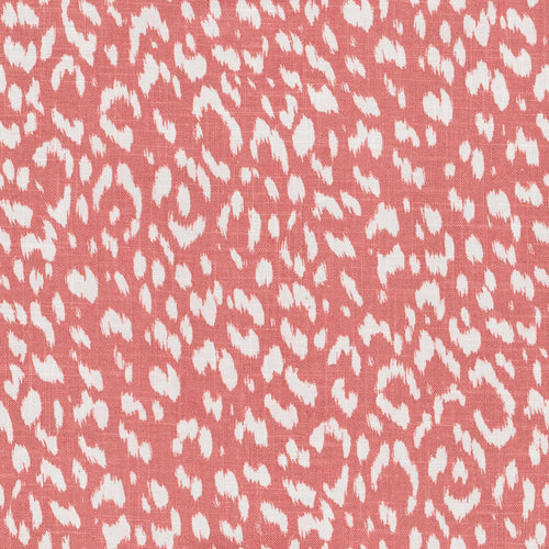 Cream Pink Linen Blend Cheetah Upholstery Drapery Fabric FB