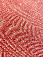 Load image into Gallery viewer, Designer Water &amp; Stain Resistant Rose Beige Coral Herringbone MCM Mid Century Modern Upholstery Fabric WHS 3768