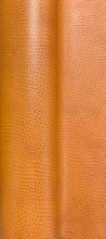 Load image into Gallery viewer, 1.8 Yard of Kravet Smart Ossy Rusty Orange Ostrich Animal Skin Pattern Faux Leather Upholstery Vinyl WHS 3852