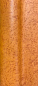 1.8 Yard of Kravet Smart Ossy Rusty Orange Ostrich Animal Skin Pattern Faux Leather Upholstery Vinyl WHS 3852