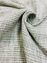 Load image into Gallery viewer, Designer Water &amp; Stain Resistant MCM Mid Century Modern Off White Green Upholstery Fabric STA 3689