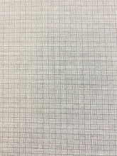 Load image into Gallery viewer, Designer Water &amp; Stain Resistant Indoor Outdoor Grey White Geometric Lattice MCM Mid Century Modern Upholstery Fabric WHS 3845