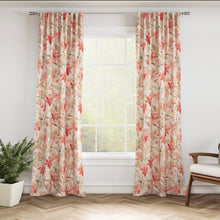 Load image into Gallery viewer, Stain Resistant Beige Green Seafoam Pink Red Floral Upholstery Drapery Fabric CF