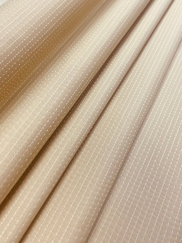 Designer Water & Stain Resistant Beige Stitched Stripe Nautical Upholstery Fabric WHS 3853