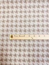 Load image into Gallery viewer, Designer Reversible Taupe Beige Houndstooth Wool MCM Mid Century Modern Upholstery Fabric WHS 3205