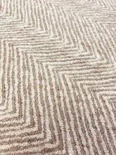 Load image into Gallery viewer, Designer Taupe Beige Herringbone Chenille Upholstery Fabric WHS 3156