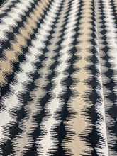 Load image into Gallery viewer, Designer Black Taupe Beige Abstract Geometric Upholstery Water &amp; Stain Resistant Fabric STA 3109