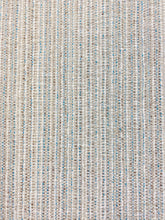 Load image into Gallery viewer, 1.6 Yard Designer Linen Flax Viscose Blue Cream Beige Brown Tweed MCM Mid Century Modern Water &amp; Stain Resistant Upholstery Fabric WHS 4035