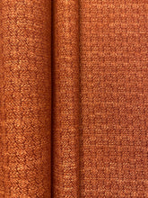 Load image into Gallery viewer, 1.75 Yard Designer Burnt Orange Tweed Water &amp; Stain Resistant MCM Mid Century Modern Upholstery Fabric WHS 3970