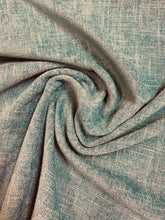 Load image into Gallery viewer, Teal Textured MCM Mid Century Modern Chenille Upholstery Fabric STA 3126